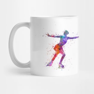 Figure skating in watercolor Mug
